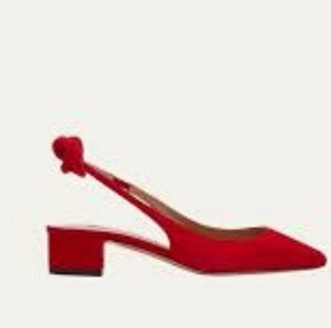 Aquazzura, 39.5, Elegant Red Slingback Women's Shoes